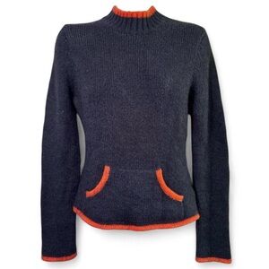 Vintage Western Glove Works Mohair Blend Sweater | Navy Orange | M